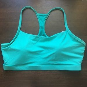 Aqua Blue Fabletics Sports Bra